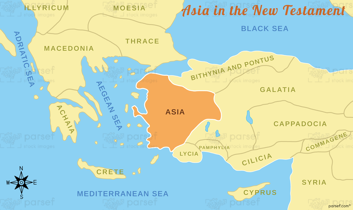 Asia in the New Testament Map image