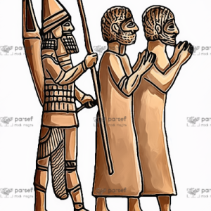Assyrian Officer Conducts Two Judeans