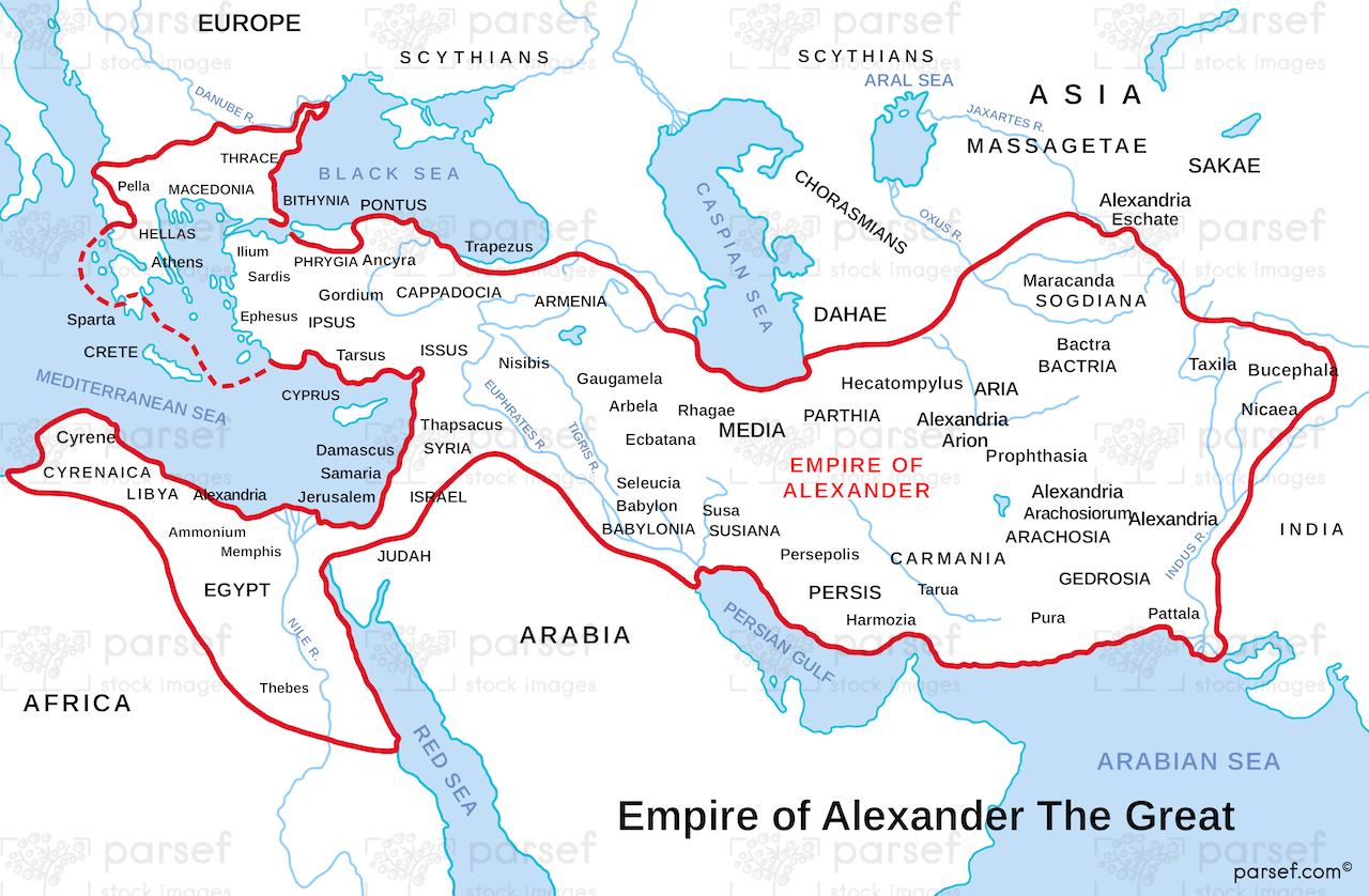 Alexander the Great’s Empire Map image