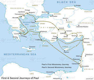 Paul's First & Second Journeys: Pioneering Christian Missions - Parsef ...