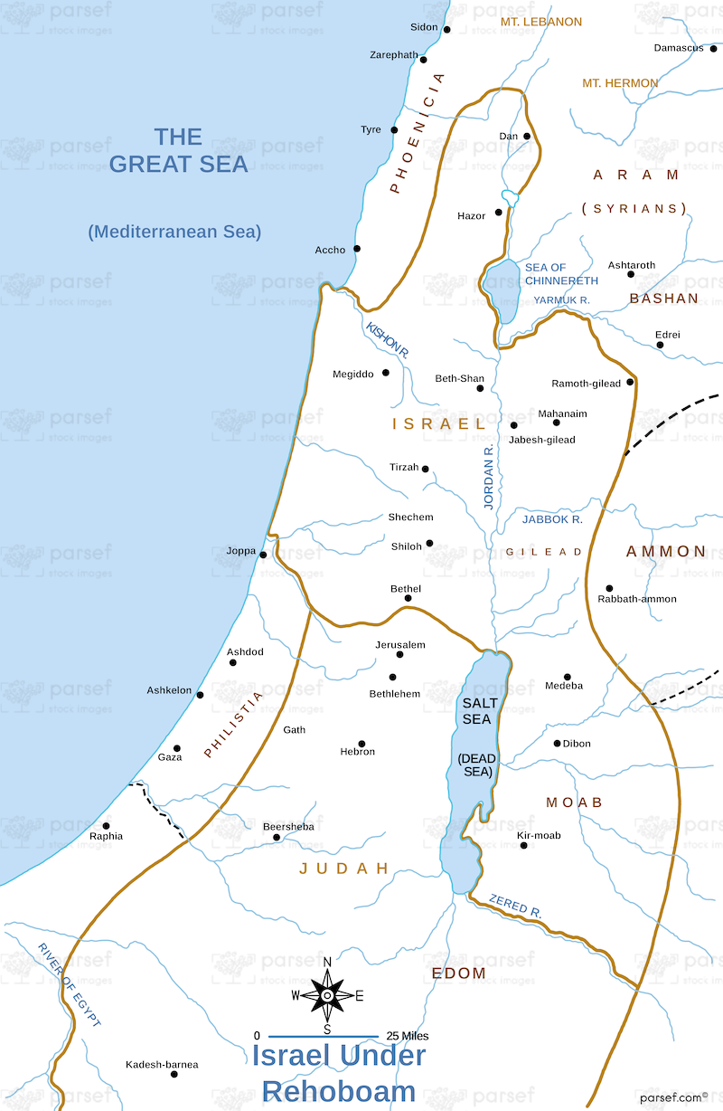 Israel Under Rehoboam Map image