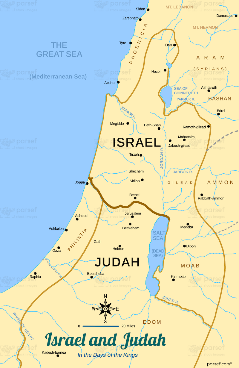 Israel and Judah Map image