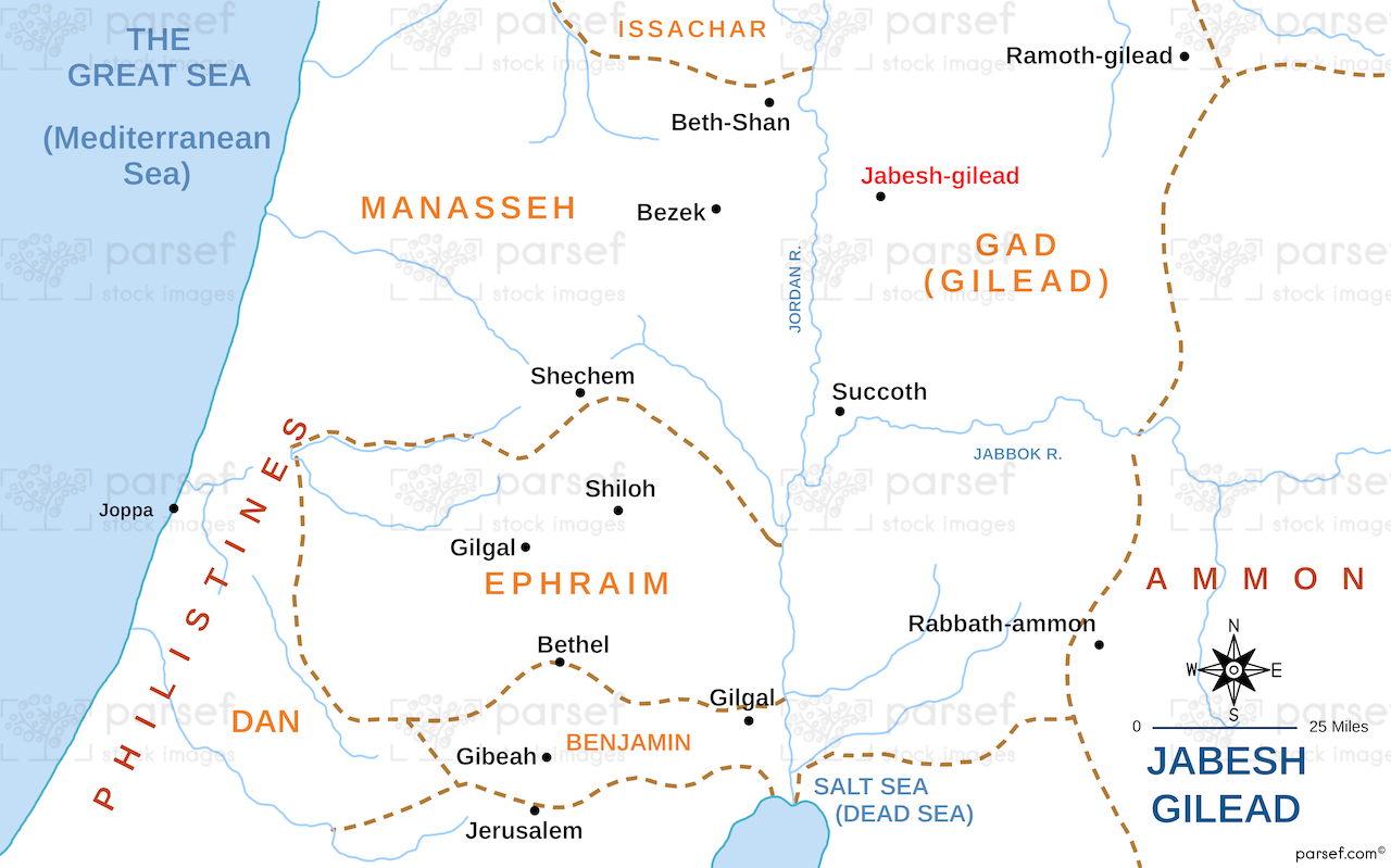 Jabesh Gilead Map image