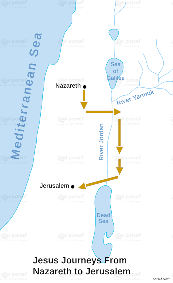 Jesus Journeys From Nazareth to Jerusalem