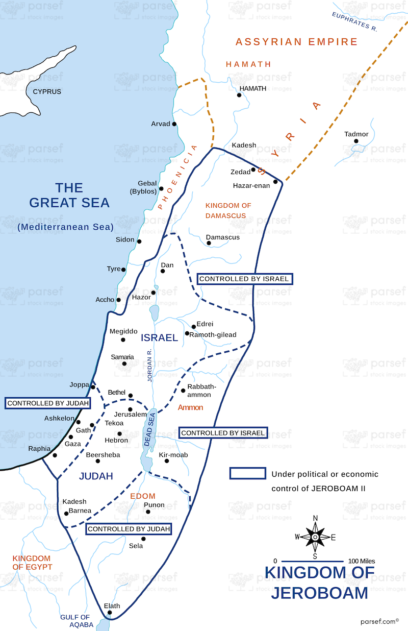 Kingdom of Jeroboam Map image