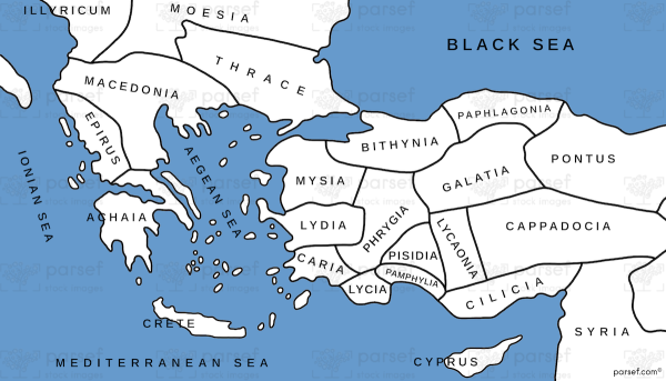 Map Asia in Roman Times