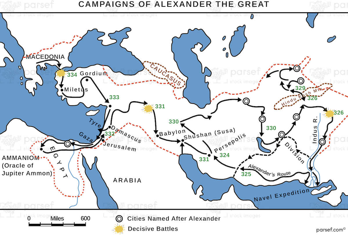 Alexander the Great’s Campaigns Map image