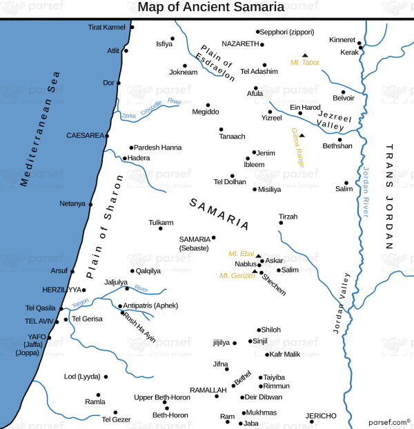 Map of Ancient Samaria