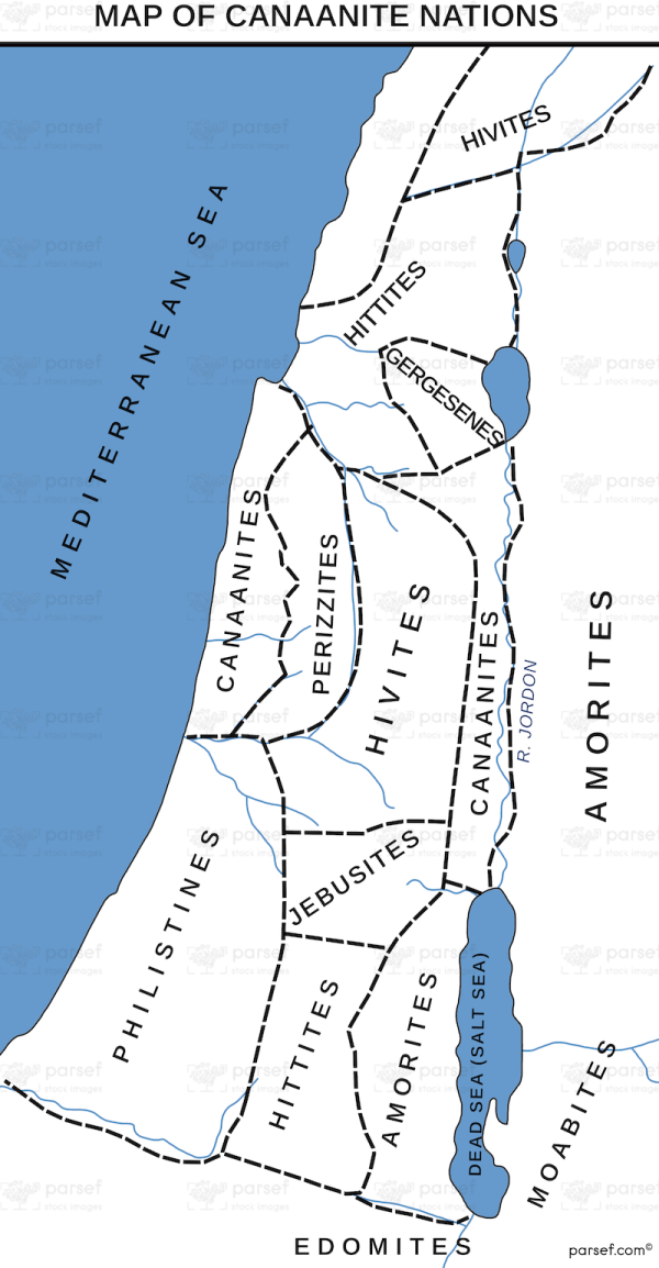 Map of Canaanite Nations