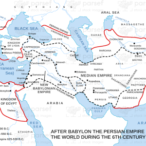 Persian empire ruled the world during sixth century bc