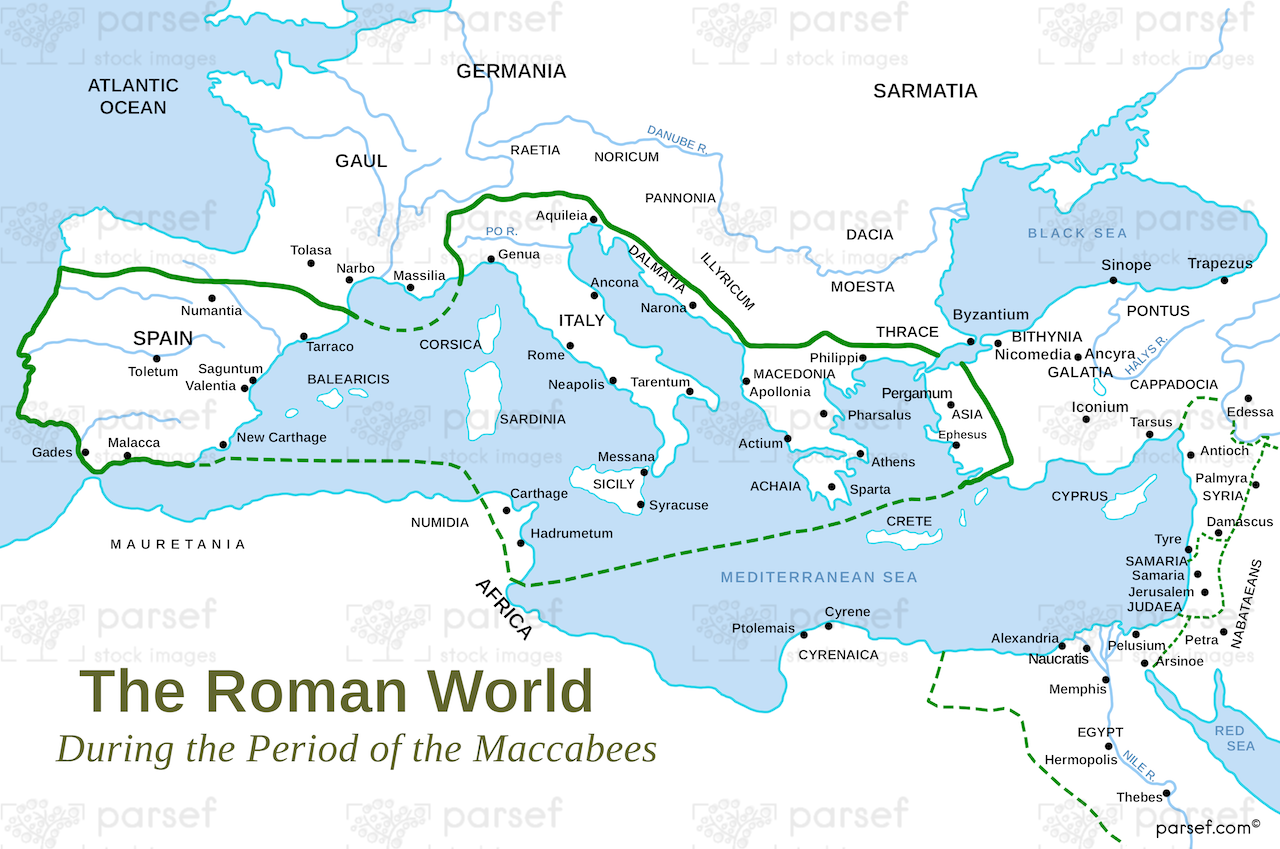 Roman World Maccabees Map image