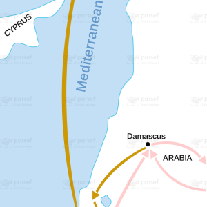 Saul's journey to Damascus and Arabia