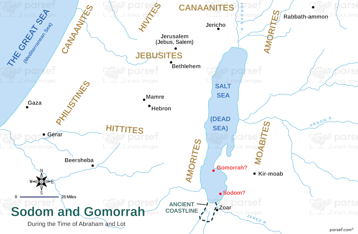 Genesis Sodom and Gomorrah Map image