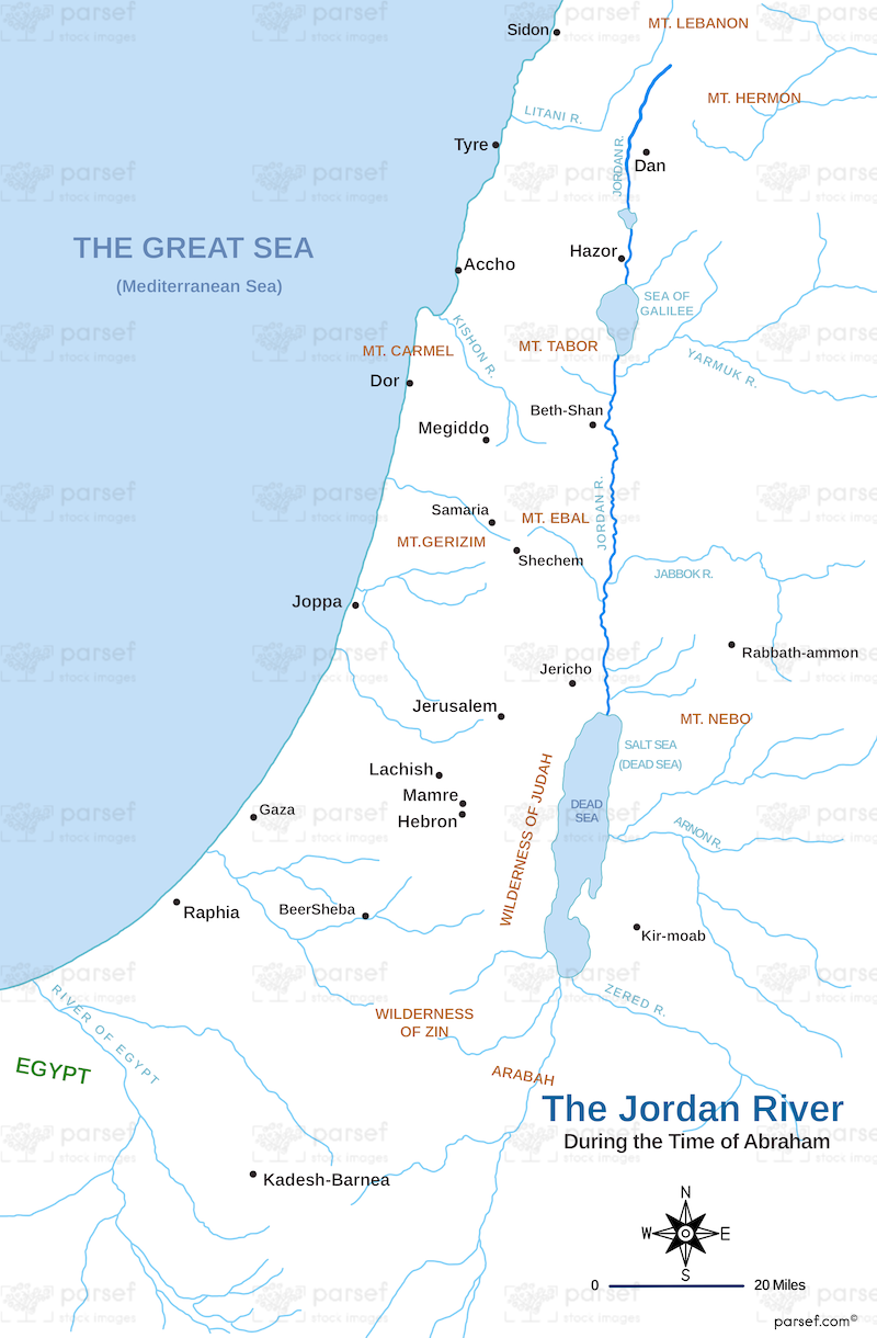 Jordan River During Abraham’s Time Map image