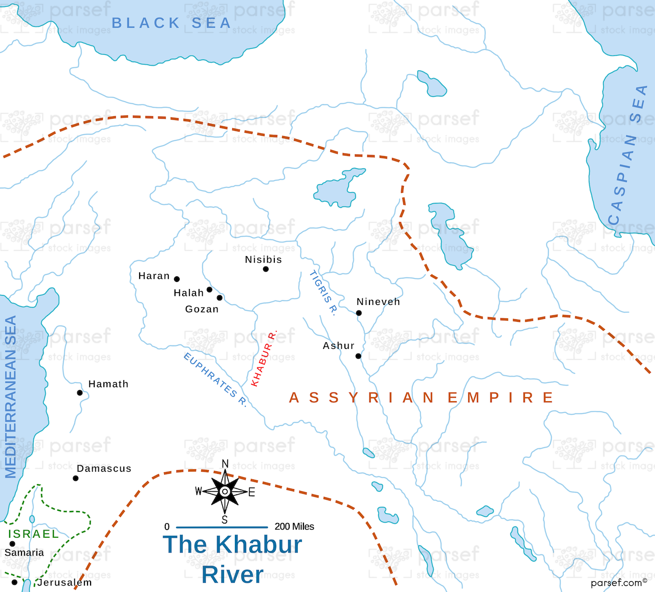 The Khabur River Map image