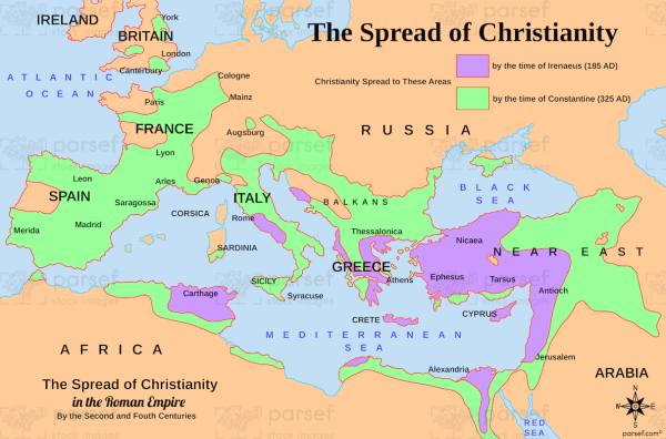 The spread of Christianity