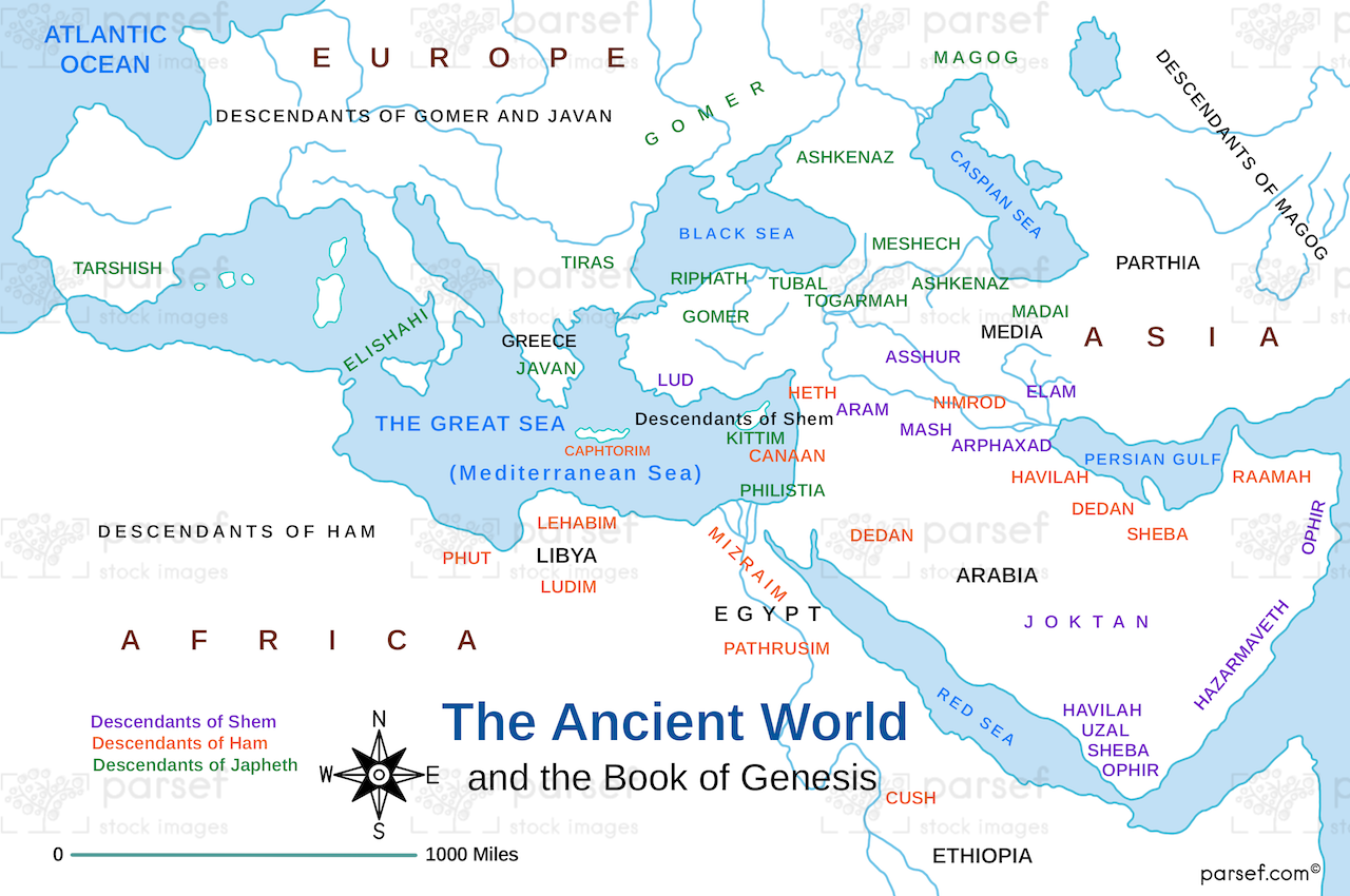 Ancient World of Genesis Map image