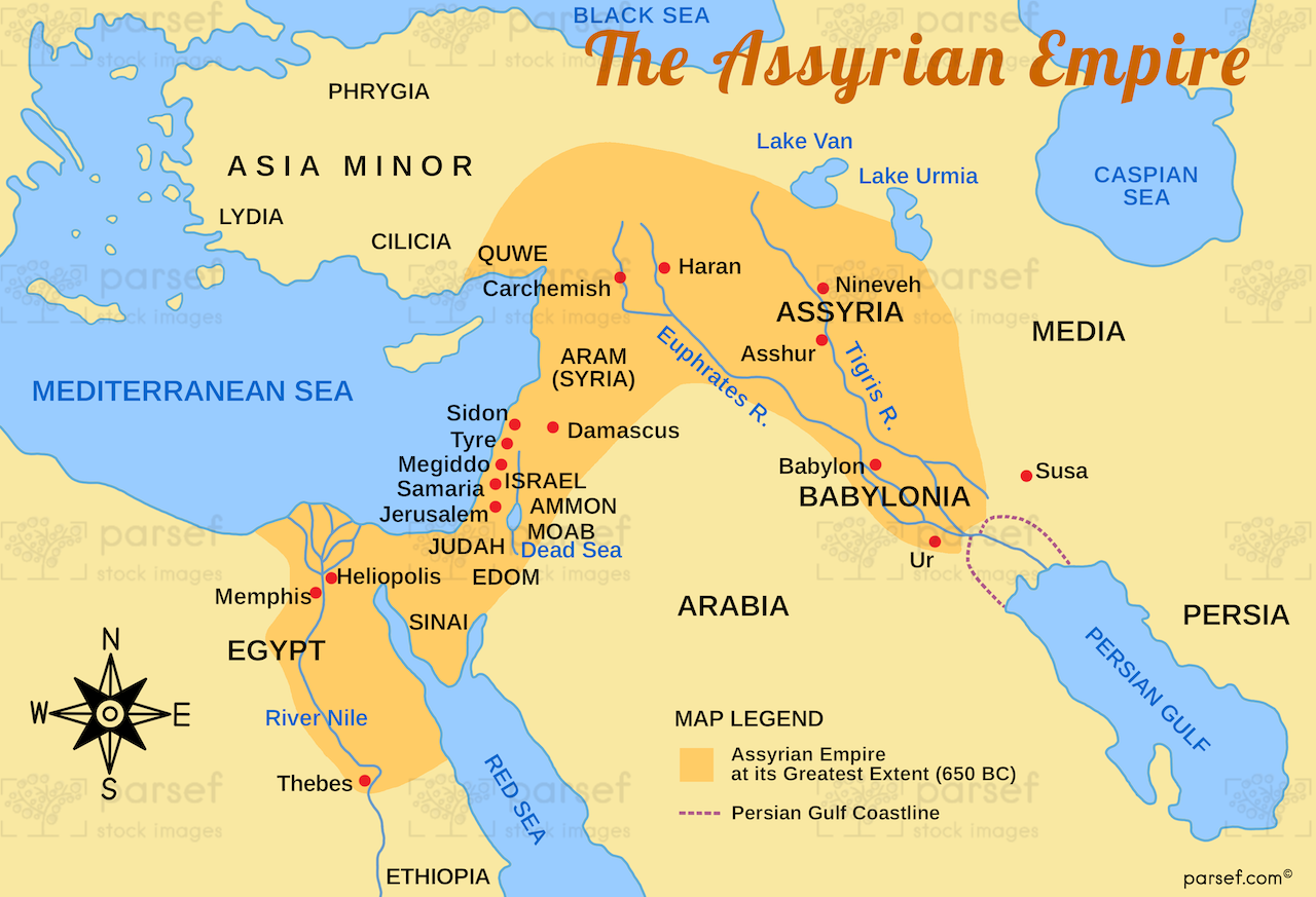 Assyrian Empire Map image