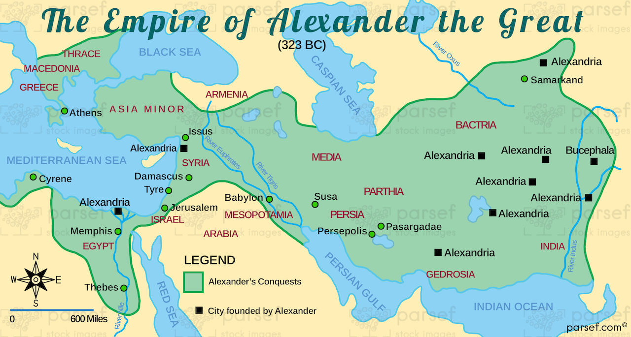 Alexander the Great’s Empire Map image