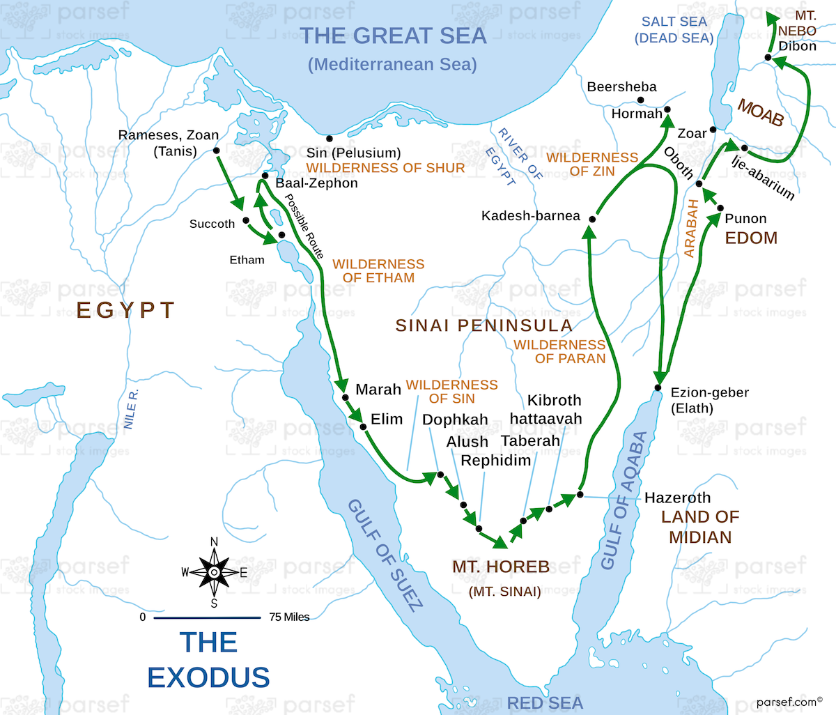 Exodus Route Map image
