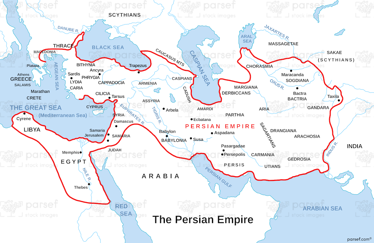 Ezra the Persian Empire Map image