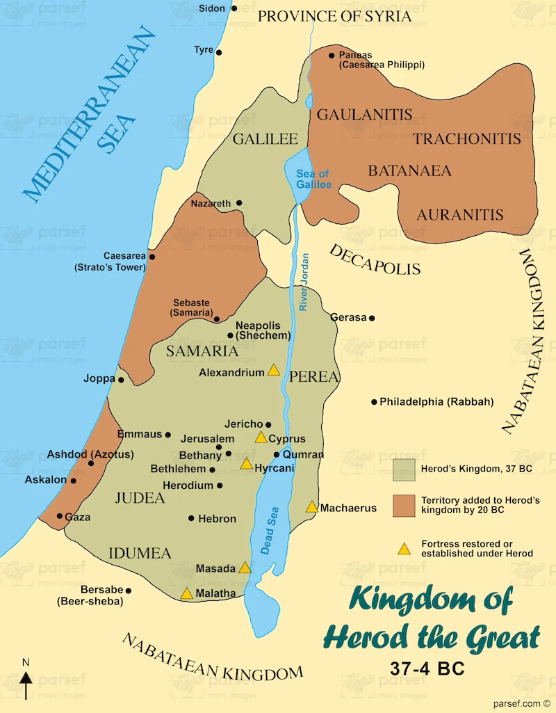 Herod the Great’s Kingdom Map image