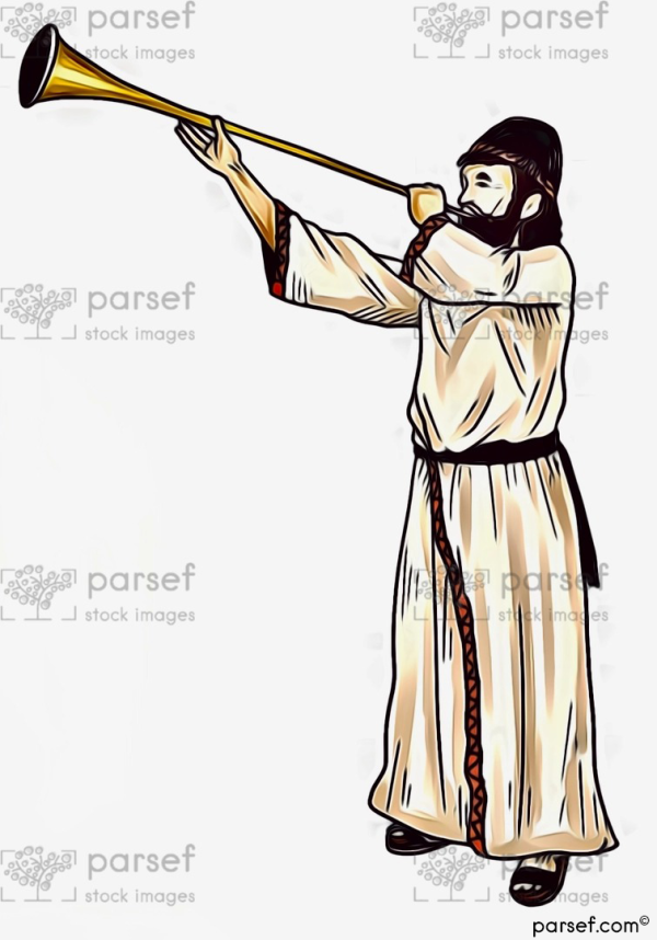 Man Bowing Trumpet