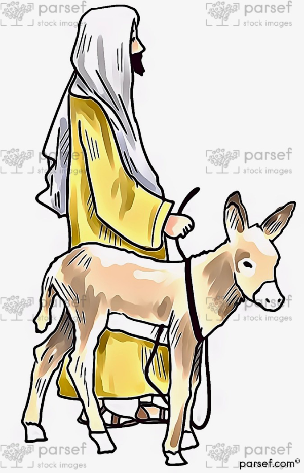 Man Small Donkey