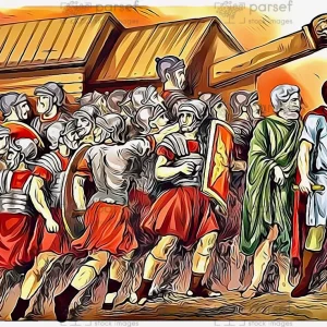 Roman Soldiers Besieging City