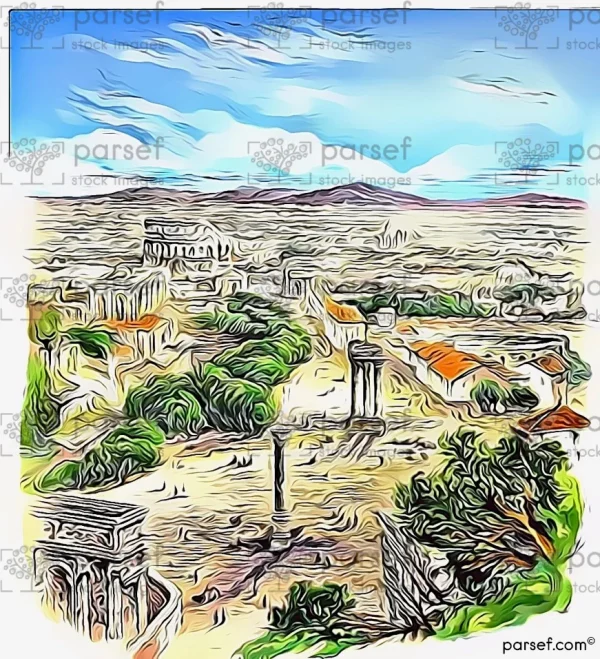 Ruins of Ancient Rome Overlook