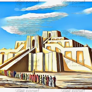stock image shows the ancient Ziggurat of Ur