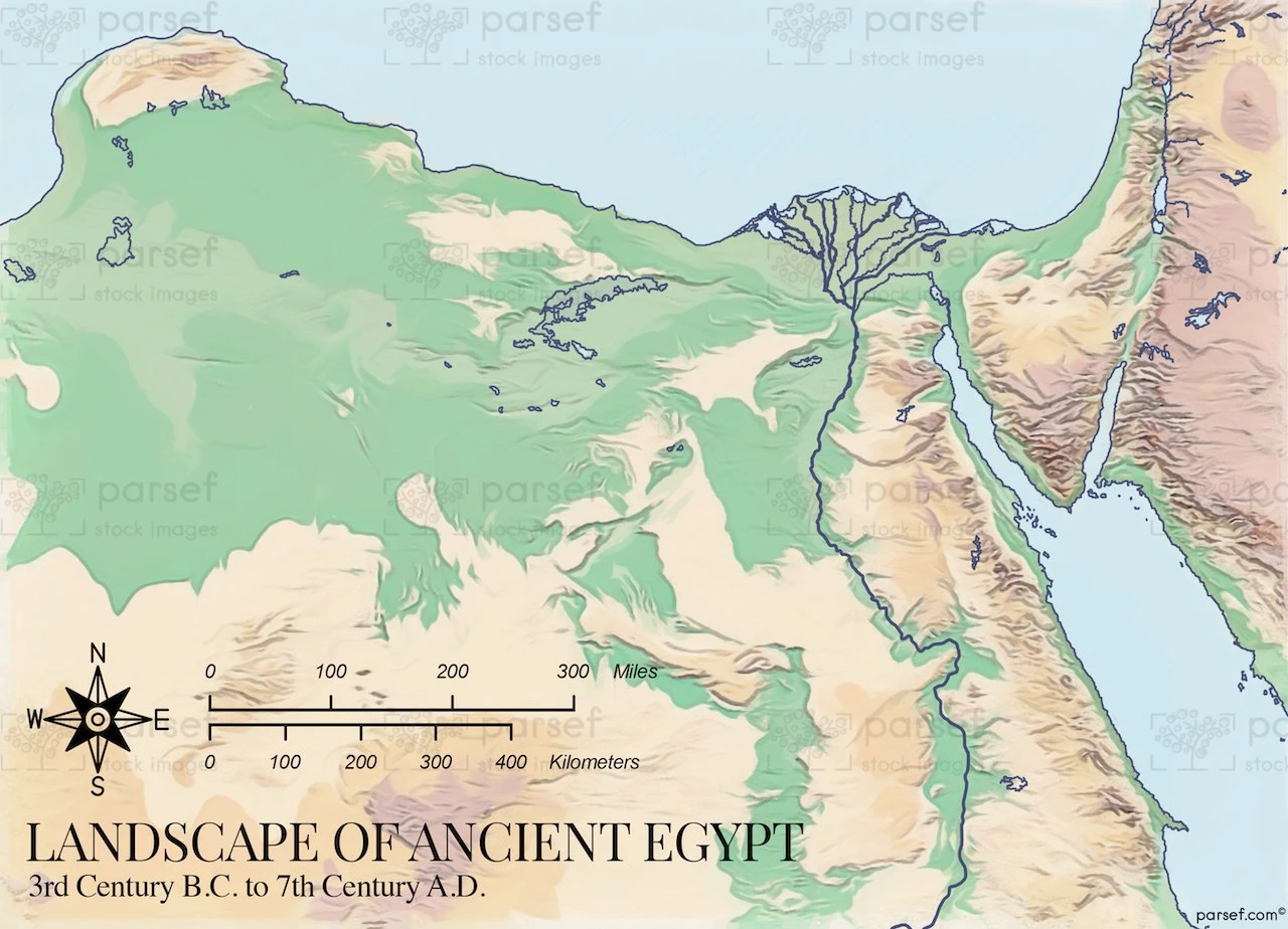 Egypt After the Pharaohs – Exploring the Landscape of Ancient Egypt Map image