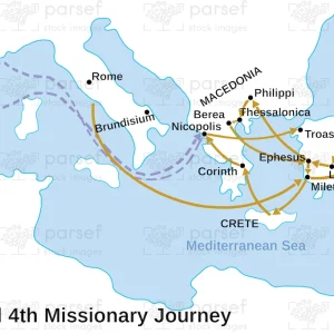 Paul’s Inferred 4th Missionary Journey 300dpi bible map hi res
